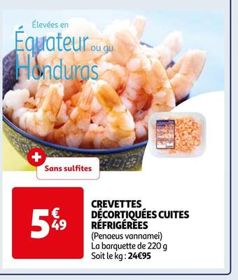 Auchan Crevettes décortiquées cuites réfrigérées offre