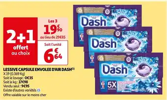 Auchan Dash lessive capsule envolee d'air (1) offre