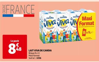 Auchan Supermarché Viva de candia lait offre
