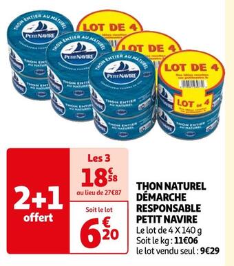 Auchan Petit navire thon naturel démarche responsable offre