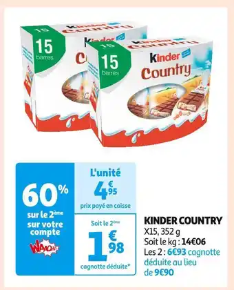 Auchan Supermarché Kinder country kinder country offre