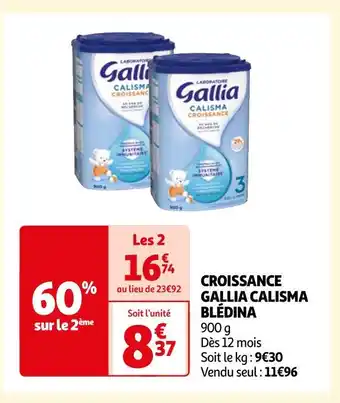 Auchan Gallia / blédina croissance calisma offre
