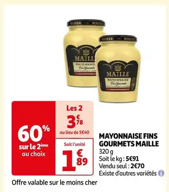 Auchan Maille mayonnaise fins gourmets offre