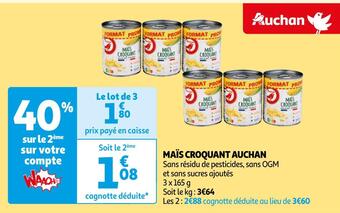Auchan Auchan maïs croquant offre