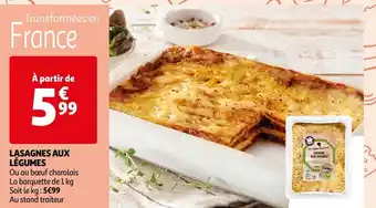Auchan Lasagnes aux légumes offre
