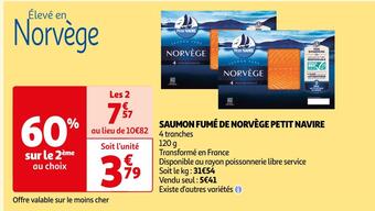 Auchan Petit navire saumon fumé de norvège offre