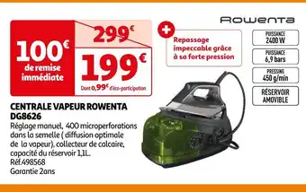 Auchan Rowenta centrale vapeur rowenta dg8626 offre