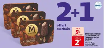Auchan Supermarché Magnum bâtonnets magnum collection salted caramel & glazed almonds offre