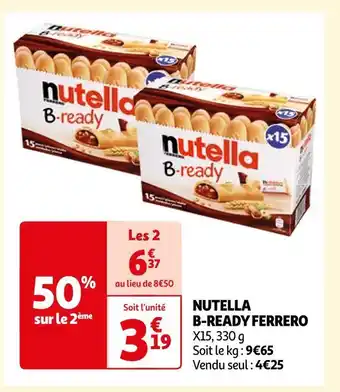 Auchan Ferrero nutella b-ready offre