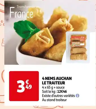 Auchan Auchan le traiteur 4 nems offre