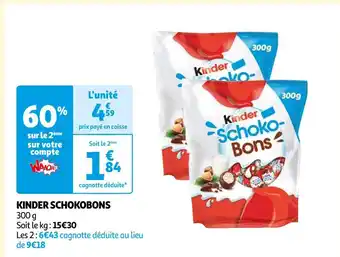 Auchan Kinder kinder schokobons offre
