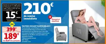 Auchan Fauteuil massant raineau relax 9 offre