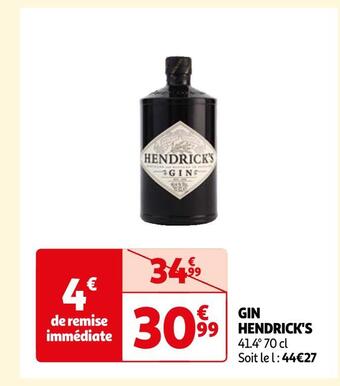 Auchan Hendrick's gin offre