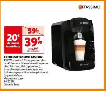 Auchan Bosch expresso tassimo tas3102 offre