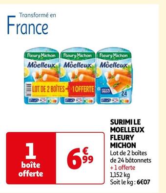 Auchan Fleury michon surimi le moelleux offre