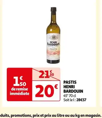 Auchan Henri bardouin pastis offre