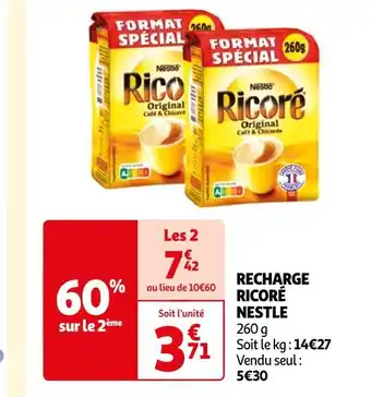 Auchan Nestle recharge ricoré offre
