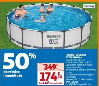 Auchan Bestway piscine tubulaire steel pro max offre