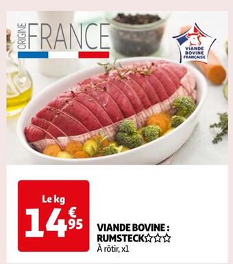 Auchan Viande bovine : rumsteck offre