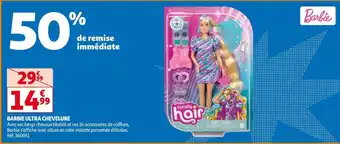 Auchan Barbie barbie ultra chevelure offre