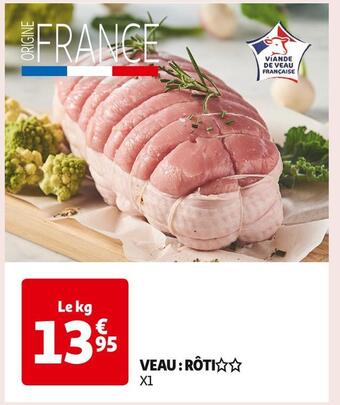 Auchan Supermarché Veau : rôti offre