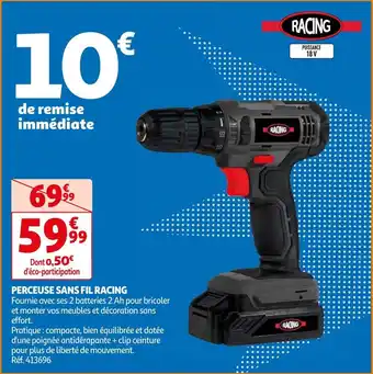 Auchan Racing perceuse sans fil racing offre
