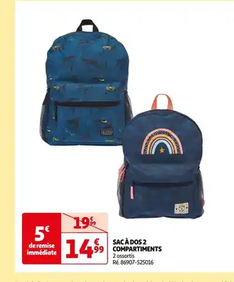 Auchan Sac à dos 2 compartiments offre