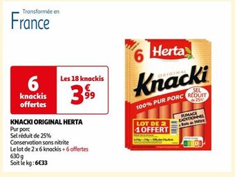 Auchan Knacki original herta offre