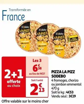 Auchan Pizza la pizz sodebo offre