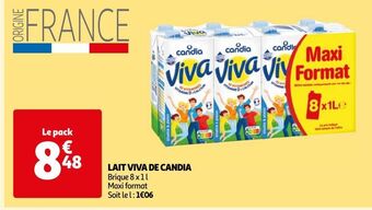 Auchan Lait viva de candia offre