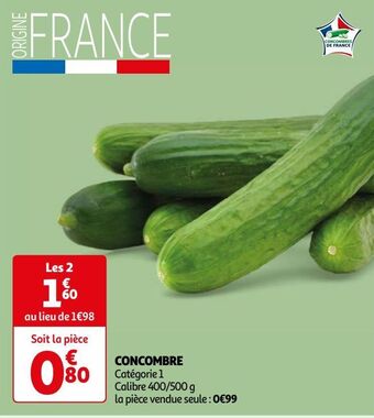 Auchan Concombre offre