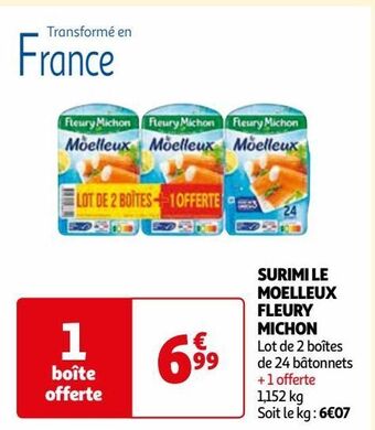 Auchan Surimi le moelleux fleury michon offre