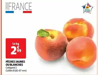 Auchan Supermarché Pêches jaunes ou blanches offre
