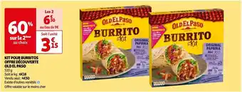 Auchan Kit pour burritos offre découverte old el paso offre