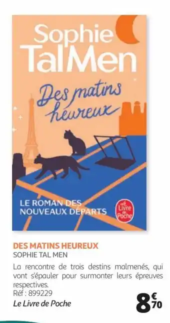Auchan DES MATINS HEUREUX SOPHIE TAL MEN offre
