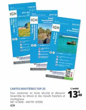 Auchan CARTES ROUTIÈRES TOP 25 offre