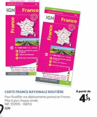 Auchan CARTE FRANCE NATIONALE ROUTIÈRE offre