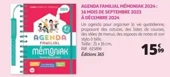 Auchan AGENDA FAMILIAL MÉMONIAK 2024: offre