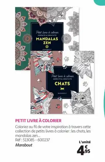 Auchan PETIT LIVRE À COLORIER offre