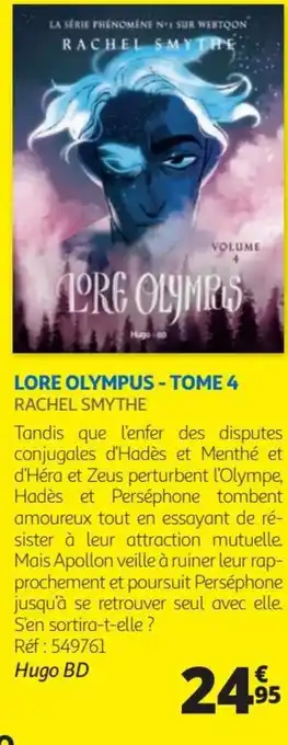 Auchan LORE OLYMPUS - TOME 4 RACHEL SMYTHE offre