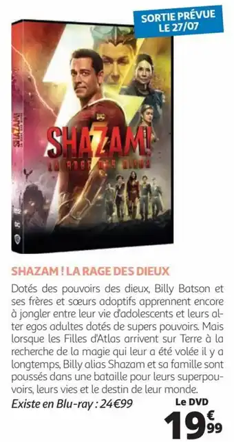 Auchan SHAZAM! LA RAGE DES DIEUX offre