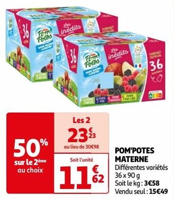 Auchan Pom'potes materne offre