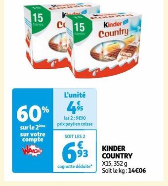 Auchan Kinder country offre