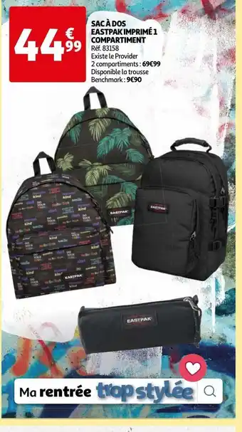 Auchan Sac à dos eastpak imprimé 1 compartiment offre