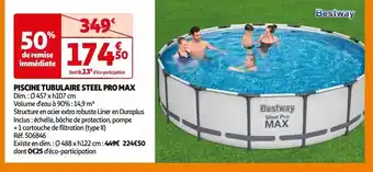 Auchan Piscine tubulaire steel pro max offre