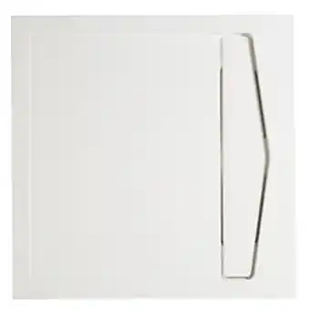 Castorama Receveur à poser carré résine minérale blanche cooke & lewis helgea 90 x 90 cm offre
