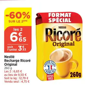 Bi1 Nestlé Recharge Ricoré Original offre