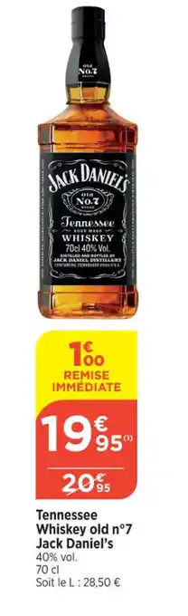 Tennessee Whiskey old n°7 Jack Daniel's