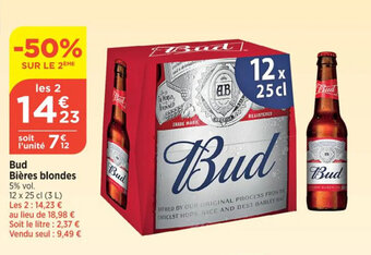 Bi1 Bud Bières blondes offre