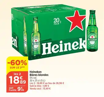 Bi1 Heineken Bières blondes offre